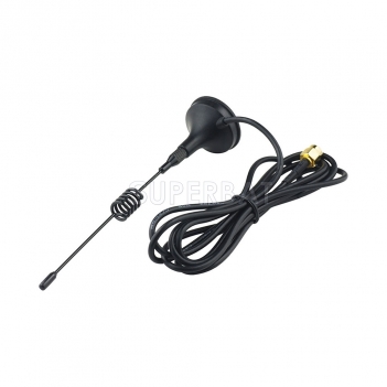 Antenna 433Mhz,3dbi RP SMA Plug straight with Magnetic base with 1.5m