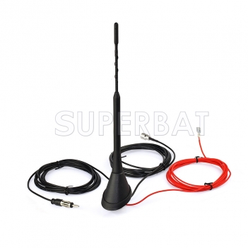 DAB + FM/AM Car Radio Antenna Aerial with Amplifier Roof Mount FME Din Connector