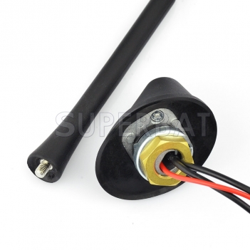 DAB + FM/AM Car Radio Antenna Aerial with Amplifier Roof Mount FME Din Connector