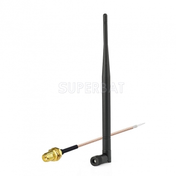 868 mhz Antenna Tilt & Swivel NFC RFID Antenna RP-SMA Plug + RP-SMA Plug Pigtail Cable RG178 15cm 6inch for GSM Wireless Wifi Homematic CCU2 CC1101 Ha