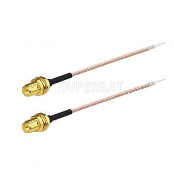 RP-SMA adapter Pigtail cable RG178 6inch 15cm RP-SMA socket 2 pieces for Wifi router Ham radio