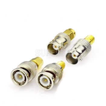 BNC To SMA Type Male Female RF Connector Adapter Test Converter Kit Set New