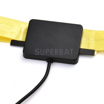 Superbat DAB active antenna Patch Aerial Antenna,Glass Mount with SMB Female Connector