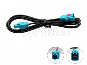 Superbat Fakra Plug to Fakra Jack Z Long Pigtail Cable RG174 200cm