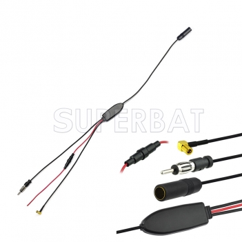 DAB Car radio antenna FM/AM to DAB+/FM/AM aerial Amplifier/converter/splitter +MCX Aerial adaptor cable