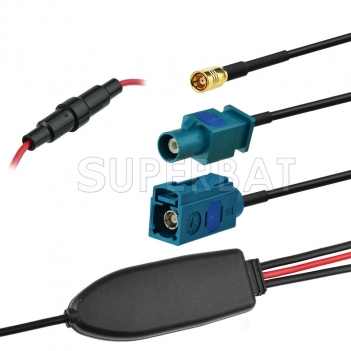 FM/AM to DAB/FM/AM car radio aerial converter/splitter/Amplifier Fakra connectors for Blaupunkt DAB