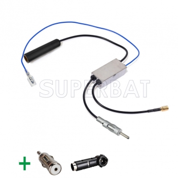 FM/AM to DAB/FM/AM car radio aerial converter/splitter/Amplifier and  ISO to DIN connectors for Clarity CCE203-DAB