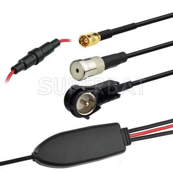 FM/AM to DAB/FM/AM car radio aerial ISO connectors converter/splitter/Amplifier for Kenwood DAB