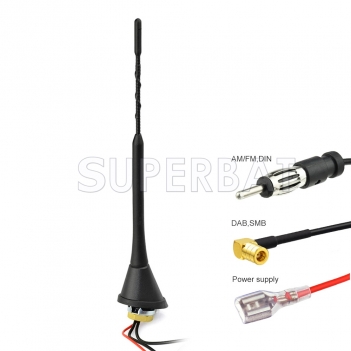 Amplified DAB/DAB+car radios aerial roof mount antenna and DAB antenna Adapter