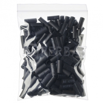 100pcs Heat Shrink Tubing Wire Wrap Cable Sleeve OD 6mm Length 20mm Pack black for KSR195 RG58 RG400 RG142 cable