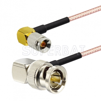 HD-SDI hard disk video ecorder cable DIN 1.0/2.3 Right Angle to BNC 75ohm for BMCC BMPC HyperDeck Kameras