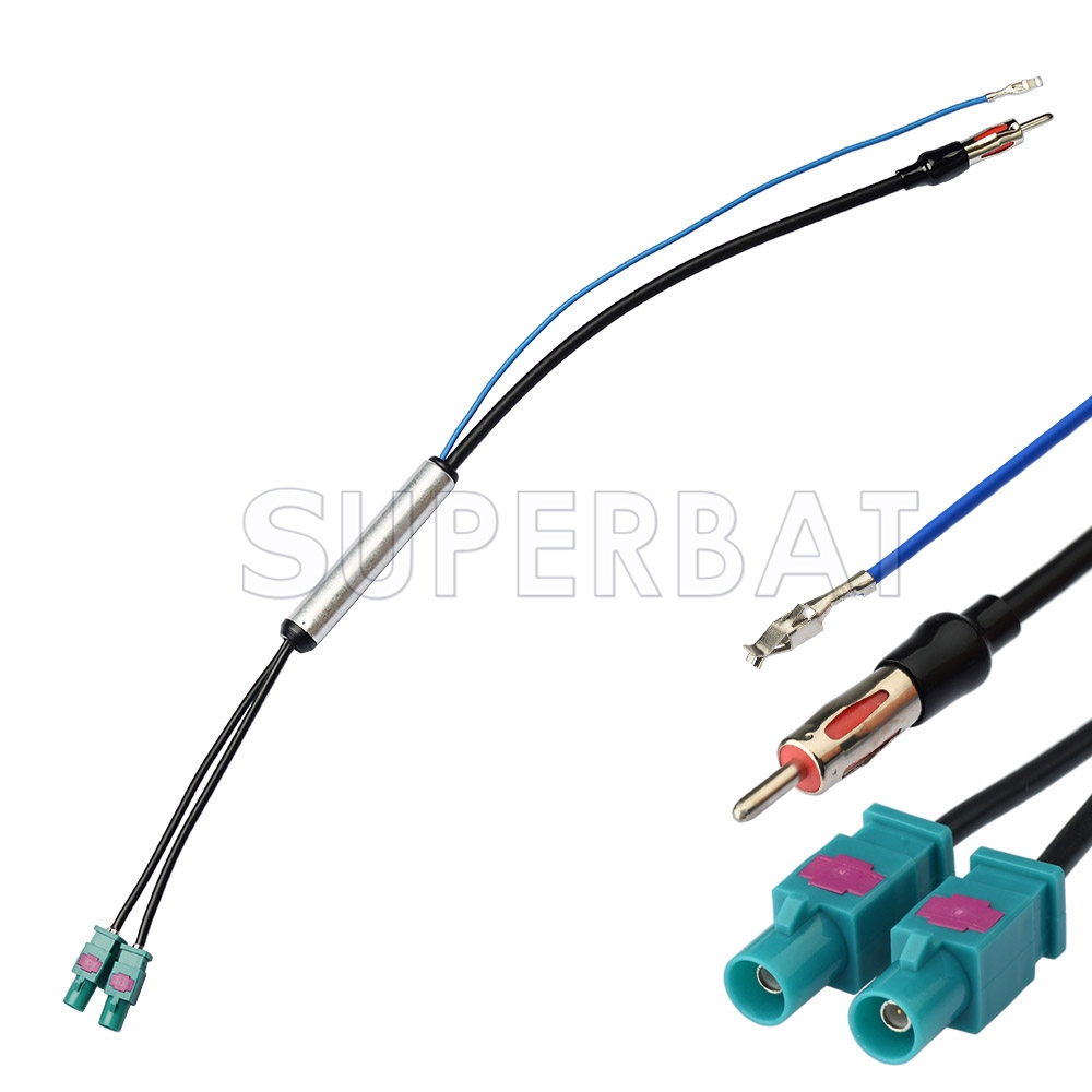 quot;Superbat Dual Fakra Radio Aerial Antenna Amplified Adapter Diversity  System For VW AUDI "