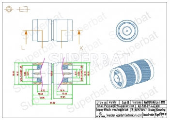 N Plug Male to N Plug Male Adapter Straight Zinc Alloy material