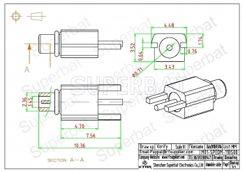 MMCX Plug Male Connector Straight Solder
