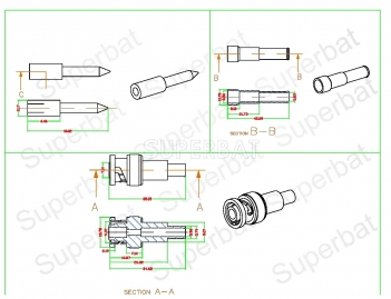 3000V SHV Plug Male Connector Straight Crimp for LMR-240