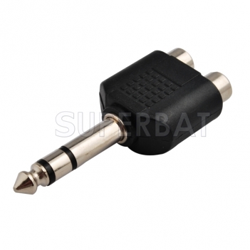 6.5mm-RCA Adapter 6.5mm Jack to RCA Jack/Jack RF Adapter
