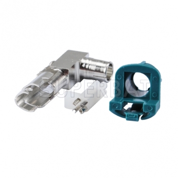 Fakra Connector Crimp Jack Right Angle for Dacar 535 4pole Cable