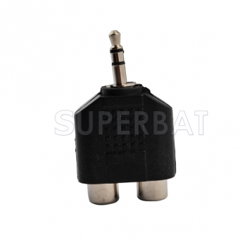 3.5-RCA RF Adapter 3.5mm Plug to RCA Jack/Jack adapter