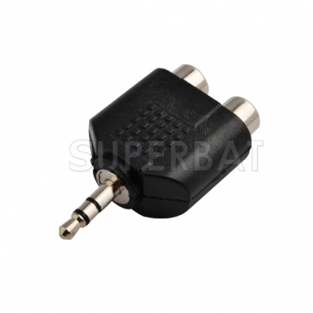 3.5-RCA RF Adapter 3.5mm Plug to RCA Jack/Jack adapter