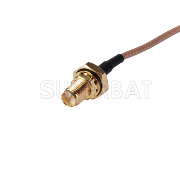 RF cable assembly MMCX RA to RP-SMA Jack bulkhead O-ring pigtail cable RG316 miniPCI cards