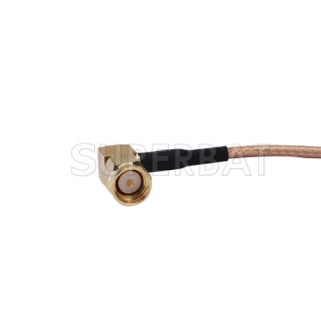 N Female Chassis to SMA male Right Angle RF Jumper Patch Cable