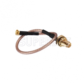 RF cable assembly MMCX RA to RP-SMA Jack bulkhead O-ring pigtail cable RG316 miniPCI cards