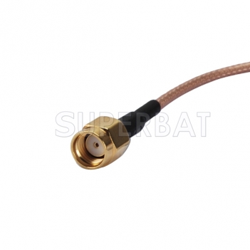 RF cable assembly RP-SMA Male to RP-SMA Male Right Angle pigtail cable RG316 For GSM system