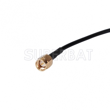 SMA Male to RP-SMA Female Bulkhead Straight pigtail cable RG174 Wi-Fi Radios Cable Assembly for Audio FPV Antennas Radio Video Mobile