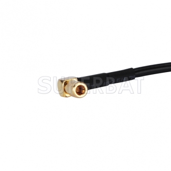 Pigtail cable FME male to SSMB male right angle RG174 15cm