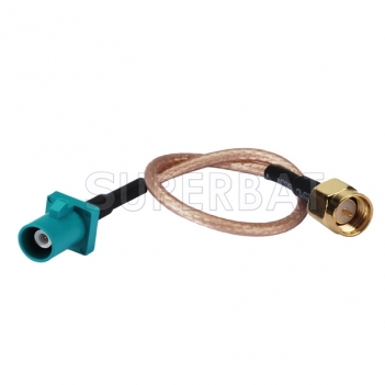 WaterBlue FAKRA Male to SMA Male to Cable Using RG316 Coax High Quality for GPS antenna