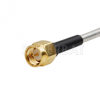 RF Cable Assembly SMA Male Plug to exposed end Connector/ blank end/ Stripping end /Pre-made end pigtail cable RG402 for Wi-Fi Radios