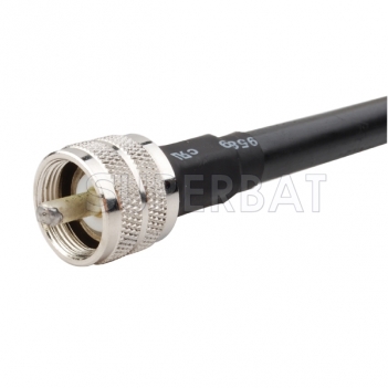 RP-TNC male crimp to UHF male crimp straight Patch Lead LMR400 Custom RF cable assembly