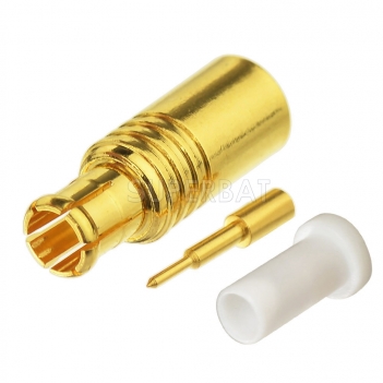 Customized MCX Male Solder Connector for 0.141" RG402 Semi Rigid Coaxial Cable