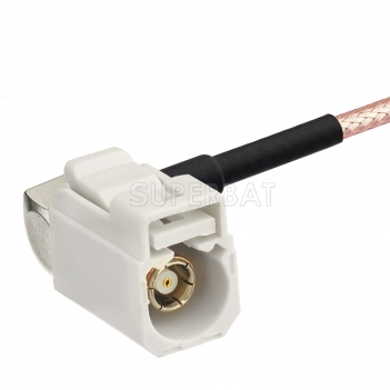 Custom RF Cable Assembly FAKRA Jack Right Angle pigtail cable Using RG316 RG174 LMR100 Coax
