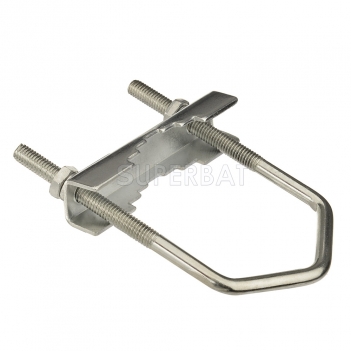 U Bolt Clamp 3.9" High x 2.36" Wide Mast Clamp Support Bracket Mast Pipe Bracket Connection Assembly