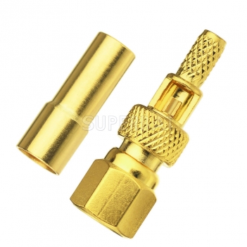 SMC Female Plug straight Cable Connector Goldplated Solder RG174,RG316,LMR100