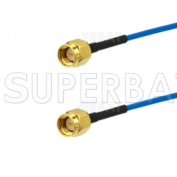 SMA Male to SMA Male High Quality 0.047 inch Blue FEP Outer Semi Flexible Coaxial Cable 047'' Blue Jacket Semi-Flexible