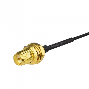 IPEX MHF3 MH3 to Reverse Polarity SMA Bulkhead Panel Female Connector Antenna Cable OD 0.81mm Coax cable