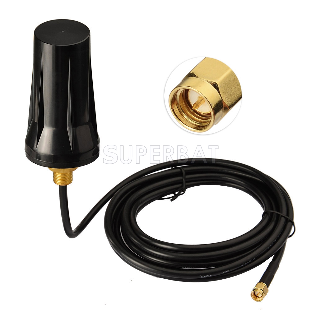 GSM/3G/4G/LTE Antenna  900/1800/2100 MH Cylinder Screw Mounting SMA male 