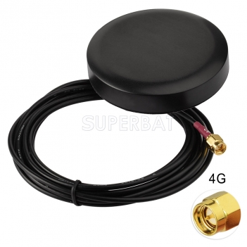 Low Profile 4G LTE Screw Mount Omni-directional SMA Male Antenna for 4G LTE Router Vehicle Truck RV Motorhome Marine Boat Cell Phone Booster System