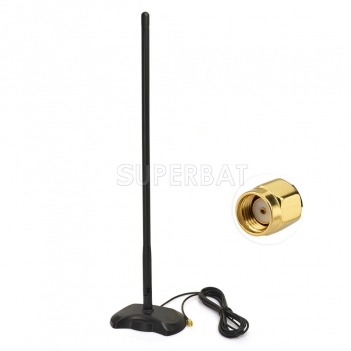 9dbi 3G/GSM/UMTS/HSUPA/HSDPA antenna RP SMA male plug strong Magnetic Mount Base for Wireless& Devices