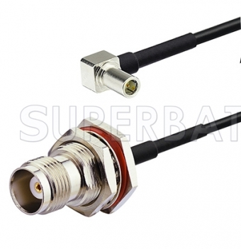 MS-147 ANGLE MALE to TNC Bulkhead Coaxial RF Pigtail Cable