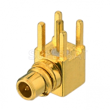 MMCX Plug Male Connector Right Angle Solder