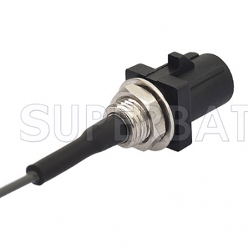 Black Fakra SMB A 9005 male plug Bulkhead to IPX Coax Cable OD1.13mm for Analog radio