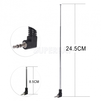Replacement 3.5mm FM Radio Telescopic Antenna for Mobile Cell Phone and 3.5mm Retractable FM Radio Antenna for Mobile Cell Phone