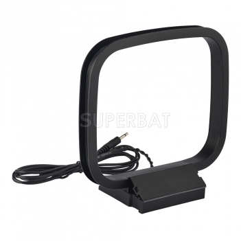 Indoor AM Loop Antenna 75ohm 2.5mm Adapter AM/MW/LW Antenna for Radio Audio Amplifier Home Systems