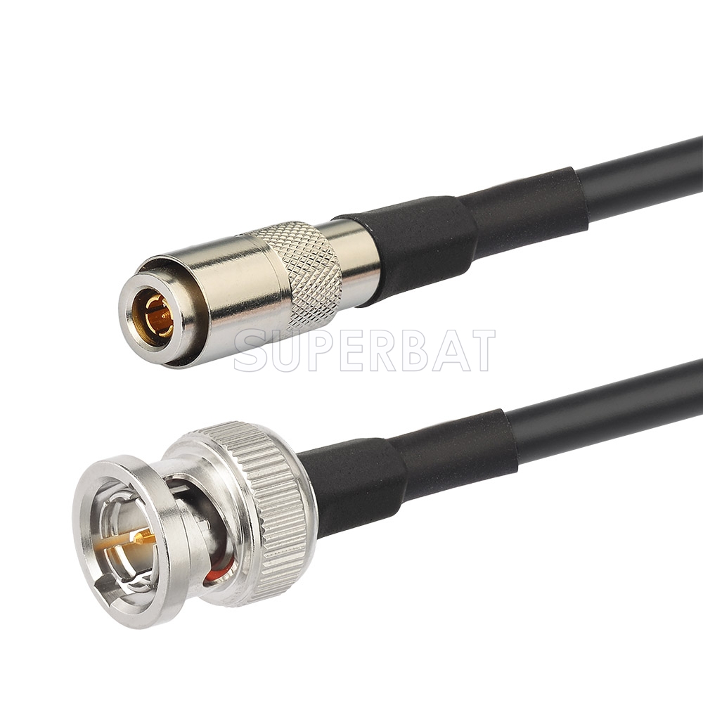 Câble SDI 3G/HD 1 M - DIN 1.0/2.3 Mâle Vers BNC Mâle, Double Blindé RG179D, 75 Ohm (2 Pièces)