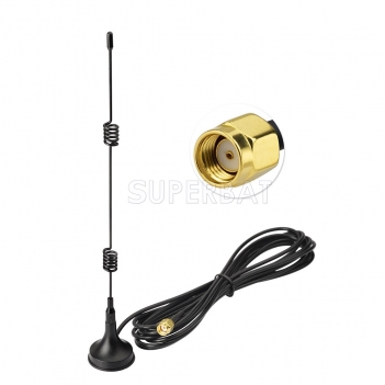 2.4GHz WiFi 7dbi Magnetic Mount RP-SMA Antenna for WiFi Extender Booster Hotspot