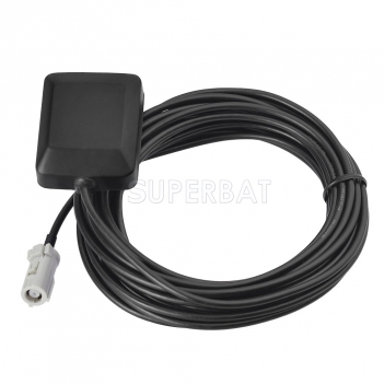 Superbat Gray AVIC GPS Active Magnetic base Antenna Aerial Connector Cable for Pioneer GPS Navigation Receiver