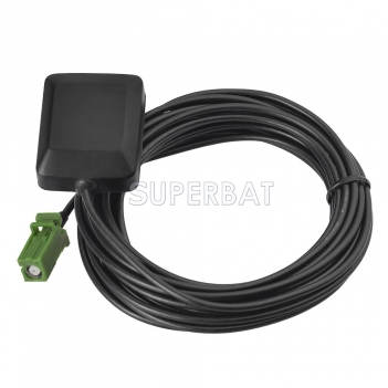 Superbat Green AVIC GPS Active Magnetic base Antenna Aerial Connector Cable for Pioneer GPS Navigation Receiver